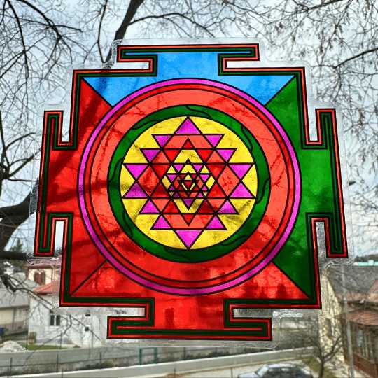 Symboly: Om a Shri Yantra